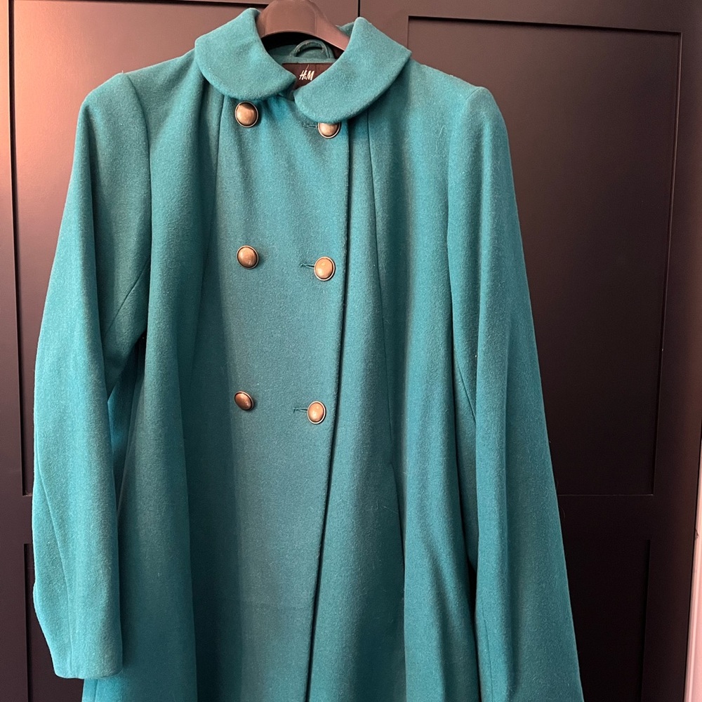 H&M Pea Coat with collar